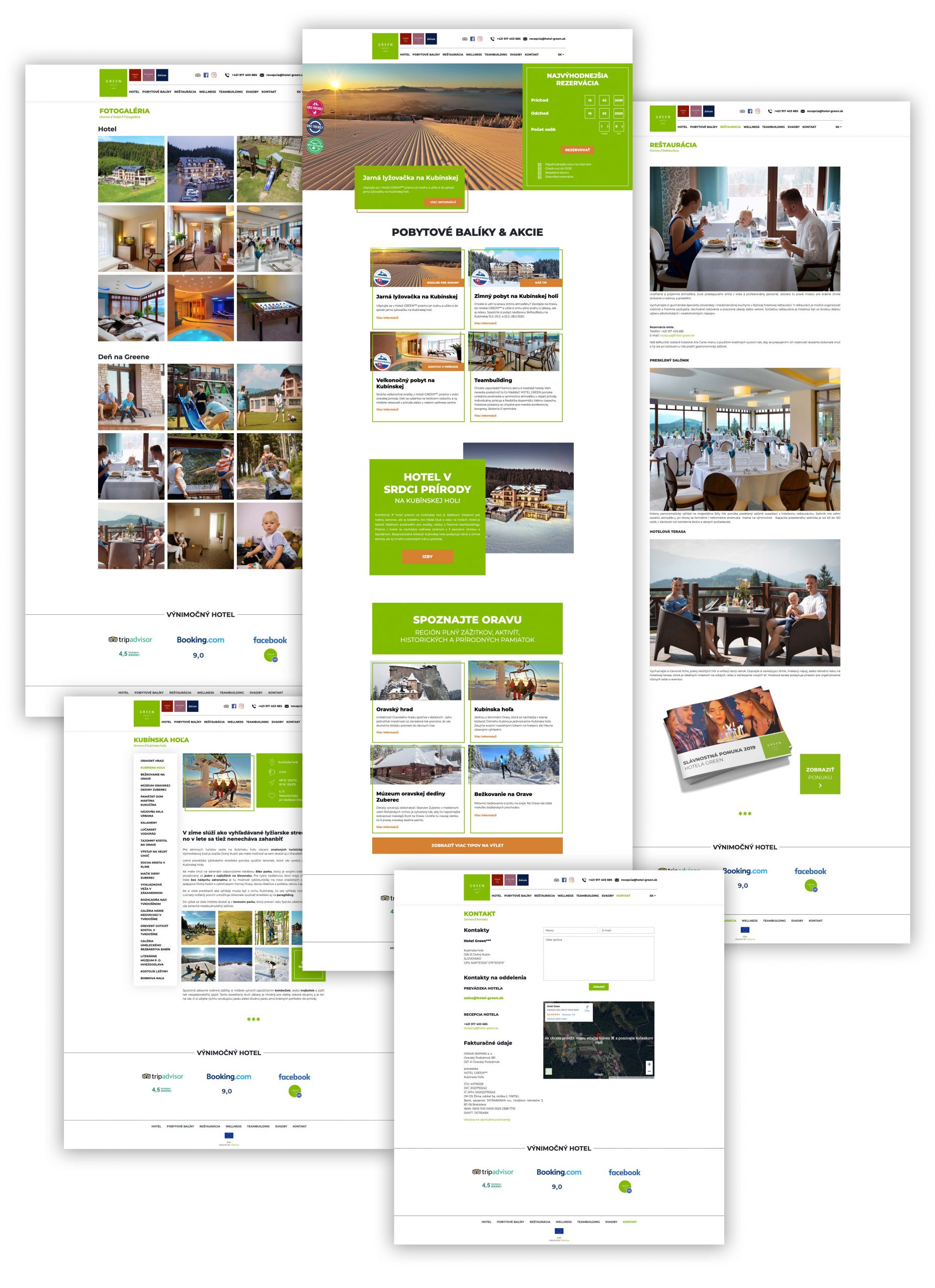 Hotelové webstránky pre PARK, GREEN a KULTÚRU